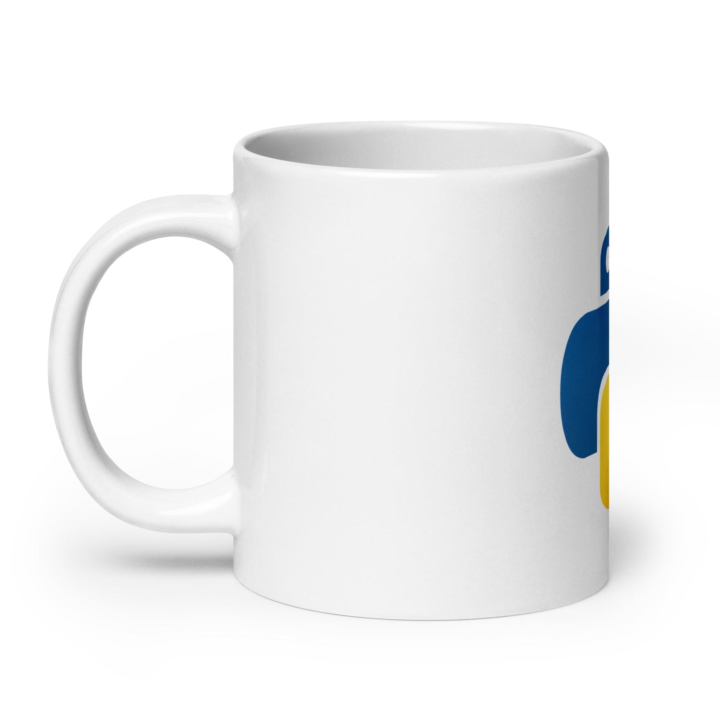 Image of the Python Icon on White Glossy Mug.
