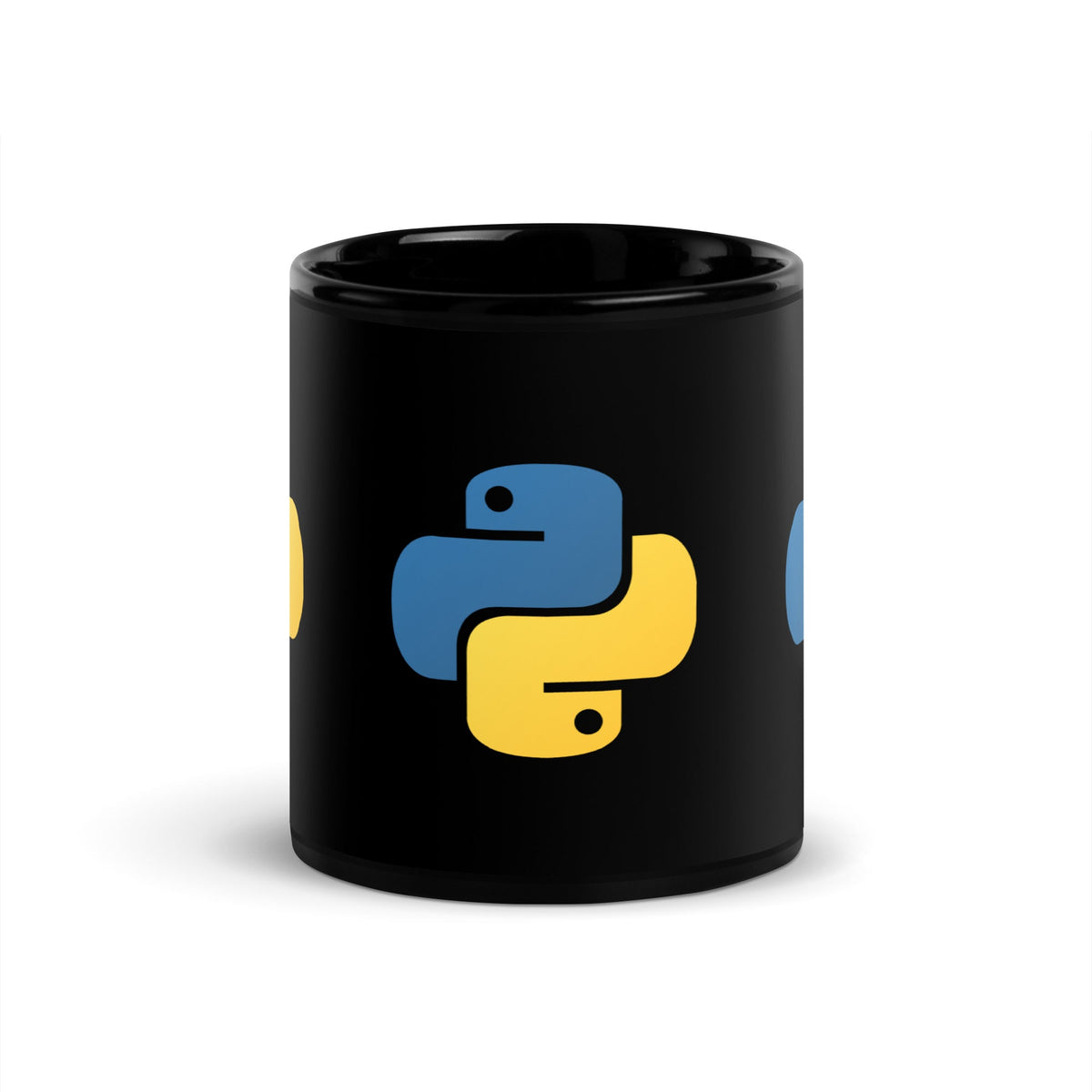 Image of the Python Icons Black Glossy Mug 11 oz.