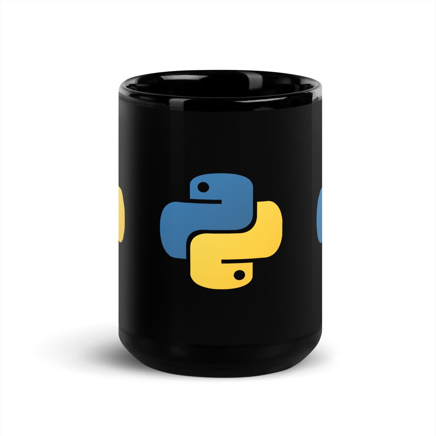 Image of the Python Icons Black Glossy Mug 15 oz.