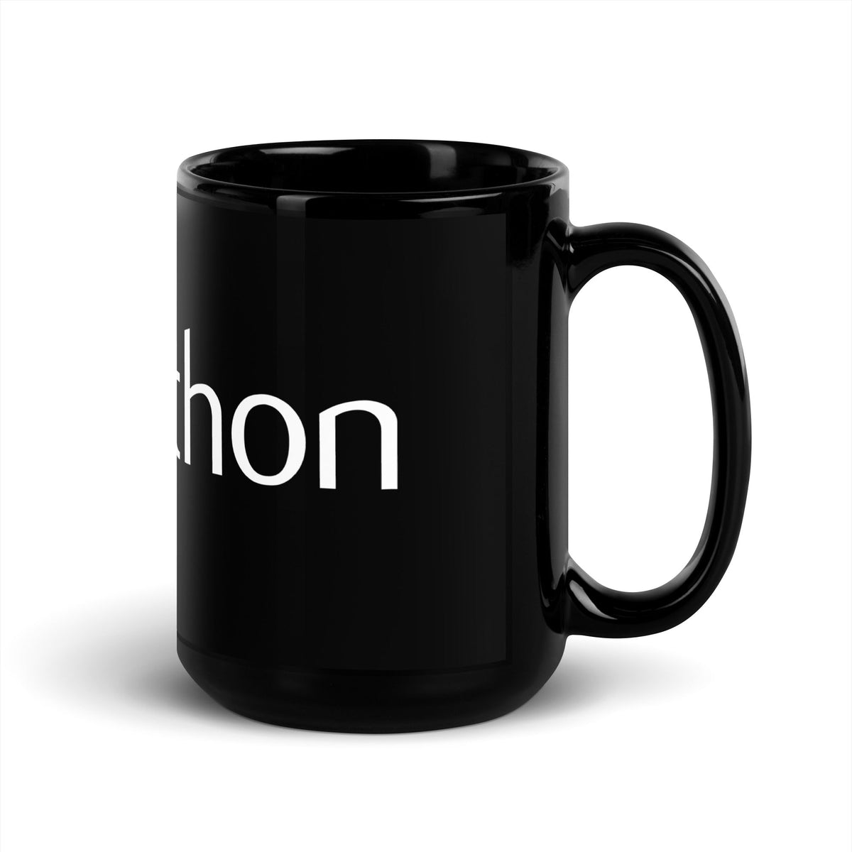 Image of the Python Logo Black Glossy Mug.