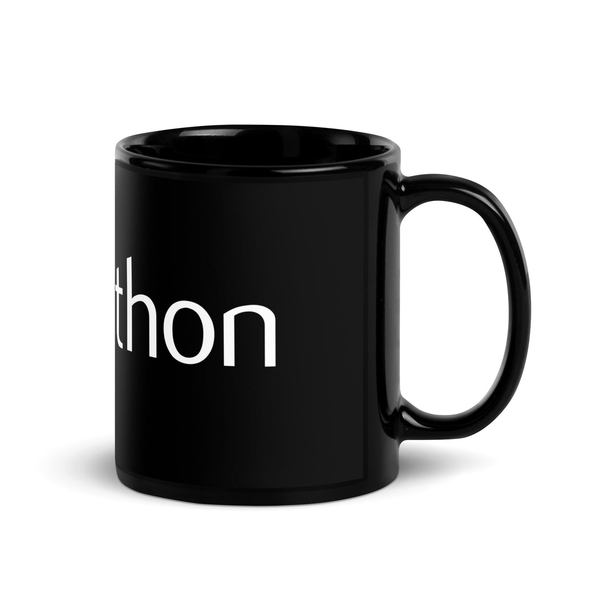 Image of the Python Logo Black Glossy Mug.