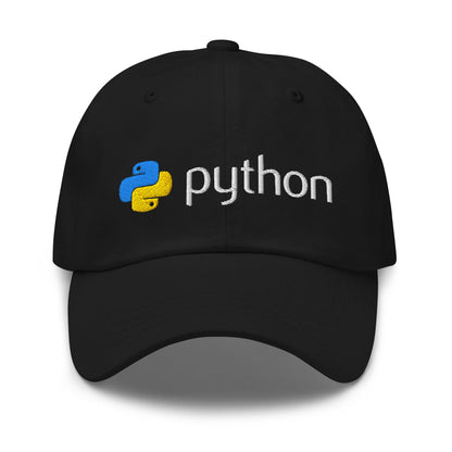 Image of the Python Logo Cap Black.
