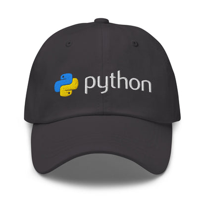 Image of the Python Logo Cap Dark Grey.