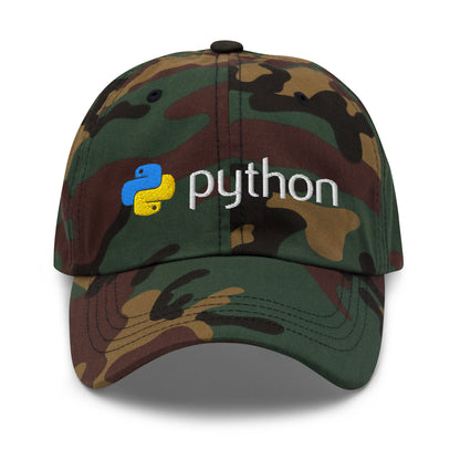 Image of the Python Logo Cap Green Camo.