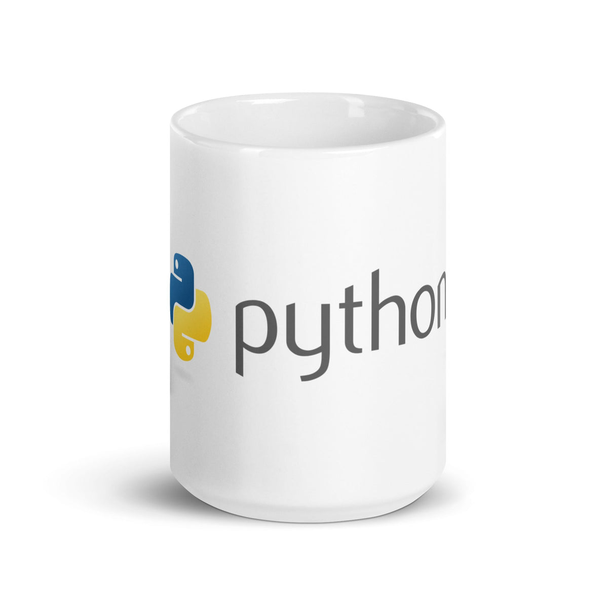 Image of the Python Logo on White Glossy Mug 15 oz.