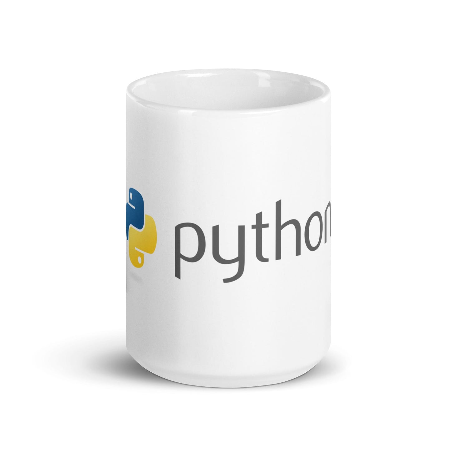 Image of the Python Logo on White Glossy Mug 15 oz.