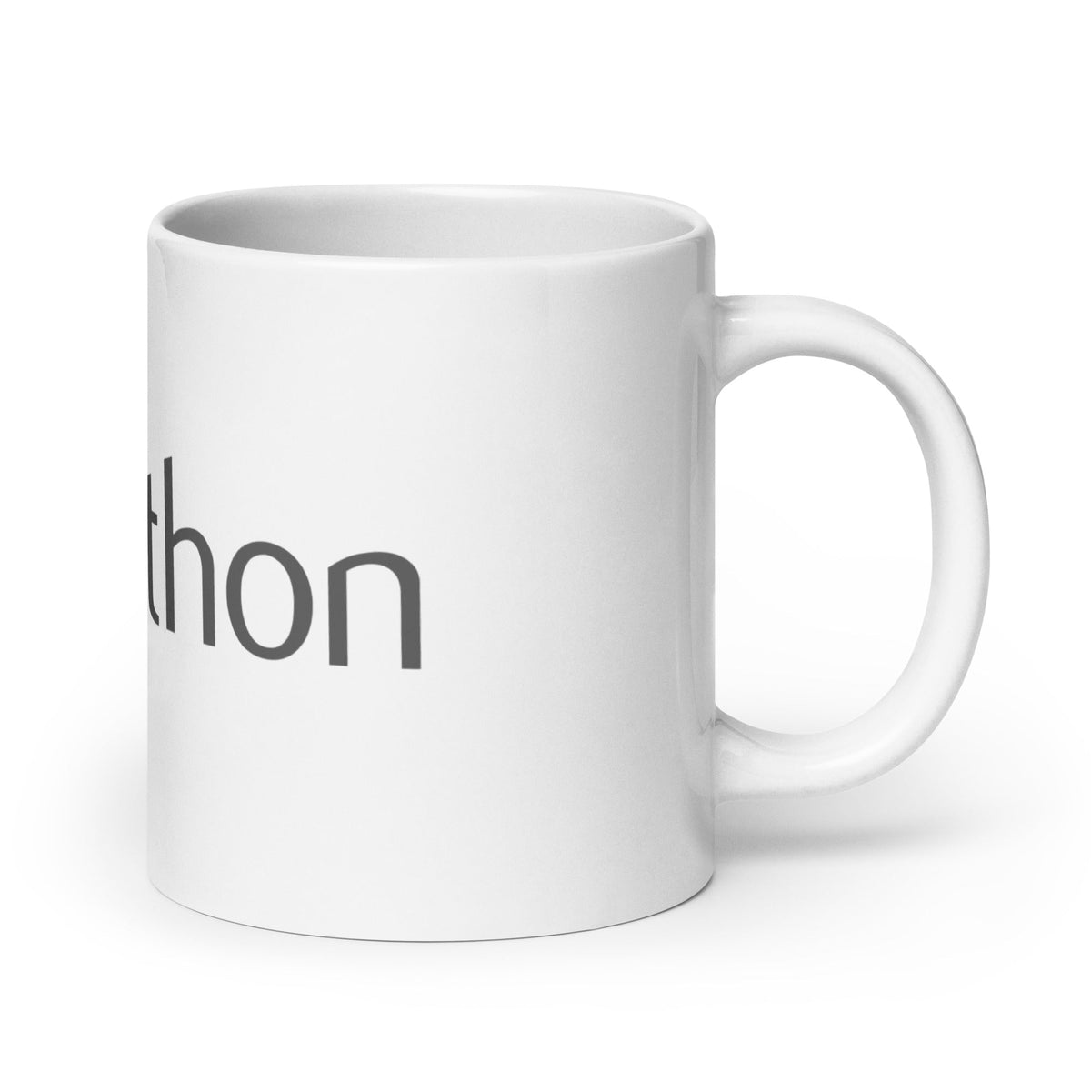 Image of the Python Logo on White Glossy Mug.