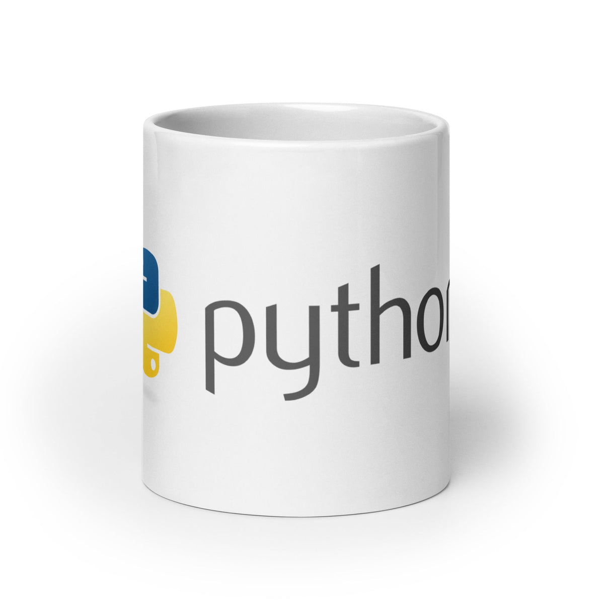 Image of the Python Logo on White Glossy Mug 20 oz.
