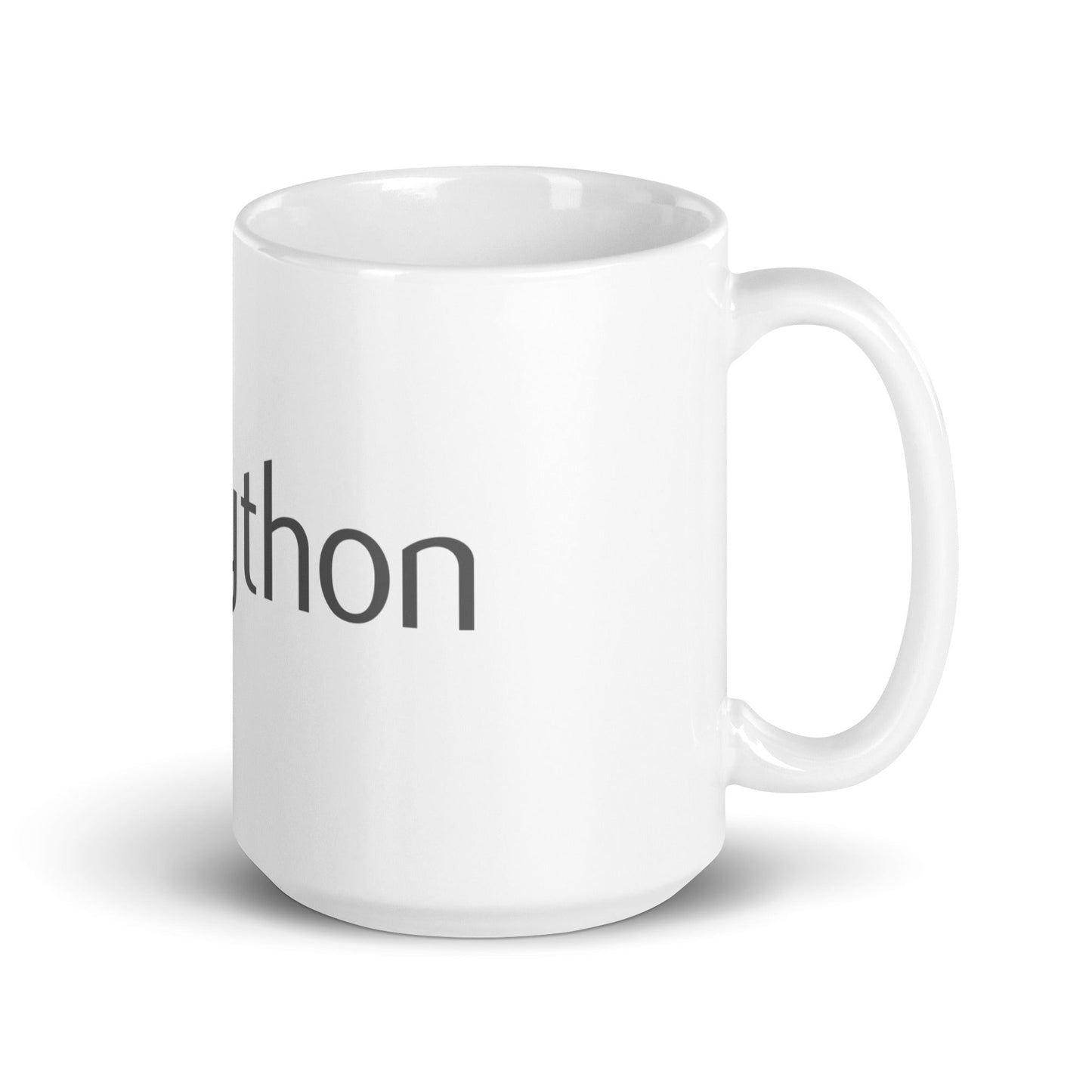 Image of the Python Logo on White Glossy Mug.