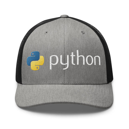 Image of the Python Logo Trucker Cap Heather/ Black.