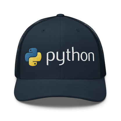 Image of the Python Logo Trucker Cap Navy.