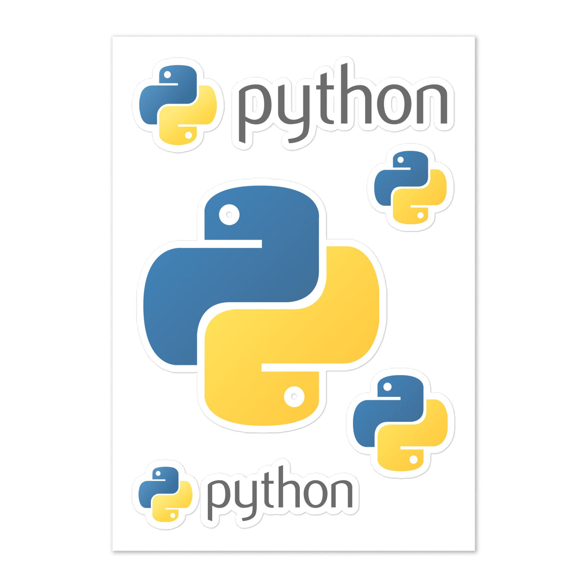 Image of the Python Mix Sticker Sheet.