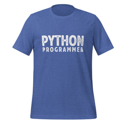 Image of the PYTHON PROGRAMMER T-Shirt (unisex) Heather True Royal / M.