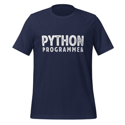 Image of the PYTHON PROGRAMMER T-Shirt (unisex) Navy / M.