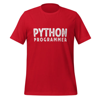 Image of the PYTHON PROGRAMMER T-Shirt (unisex) Red / M.