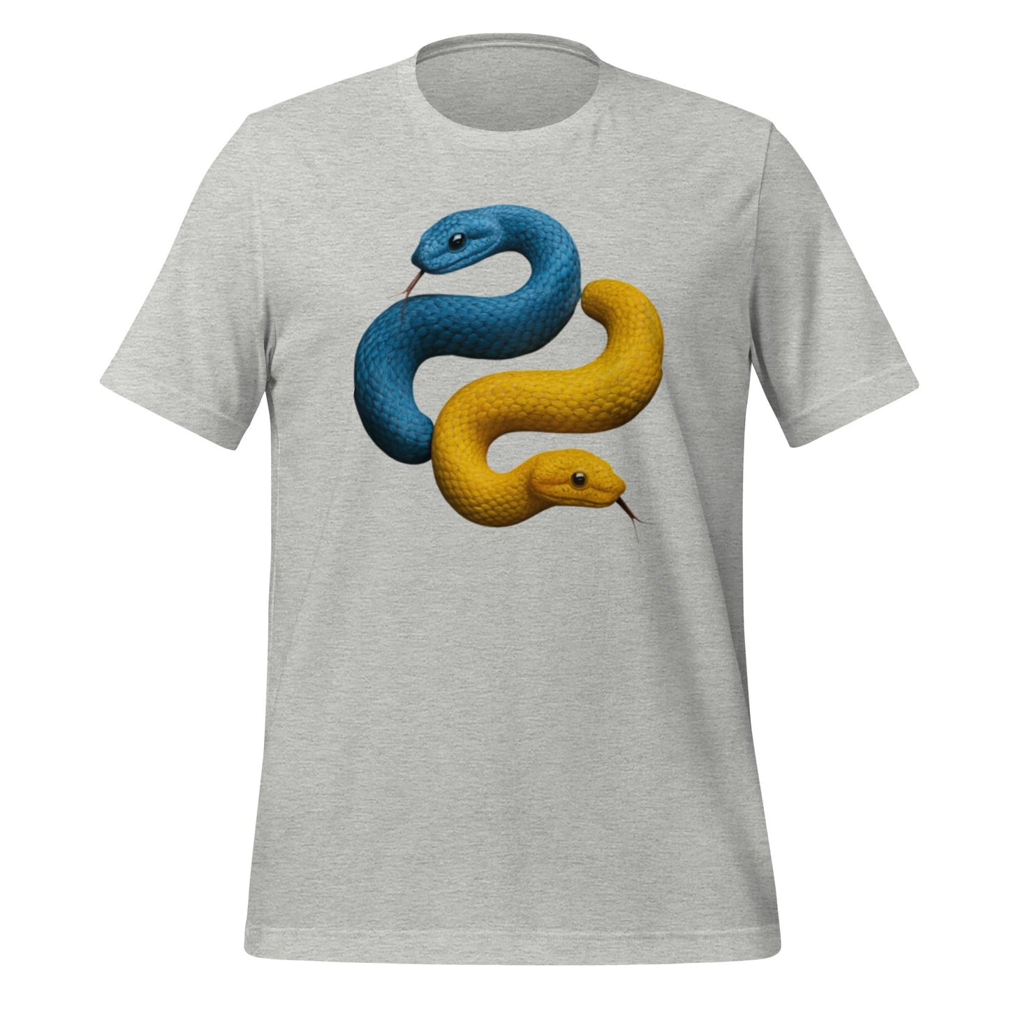 Product mockup photo of the Python Snakes T Shirt (unisex) Athletic Heather / M.