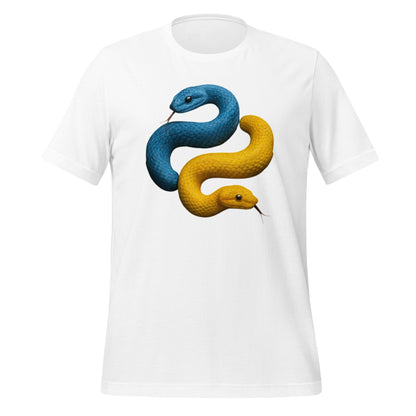 Product mockup photo of the Python Snakes T Shirt (unisex) White / M.