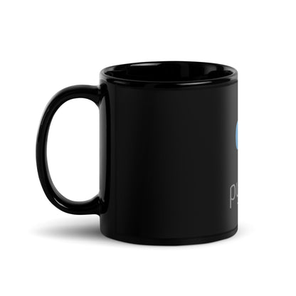 Image of the Python Stacked Logo Black Glossy Mug.