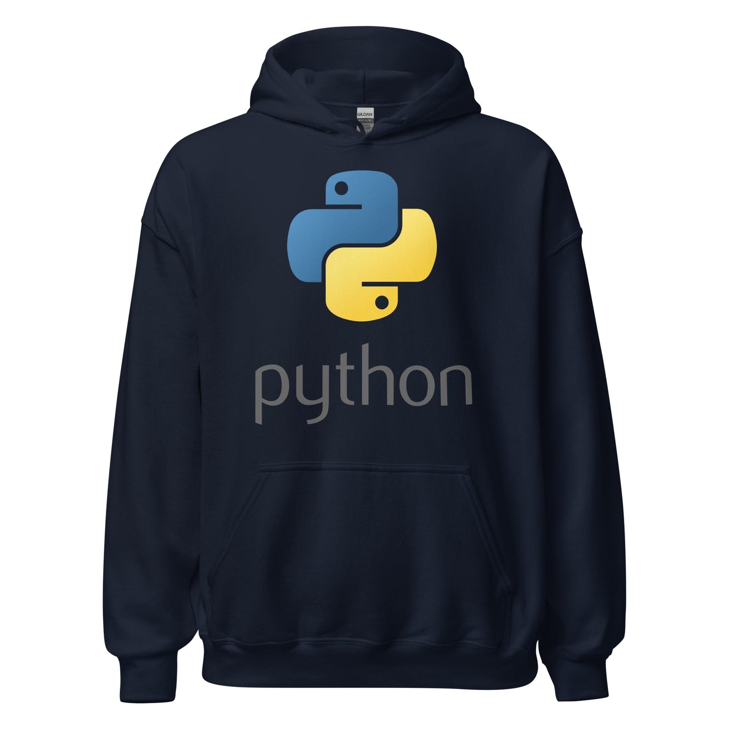 Image of the Python Stacked Logo Hoodie (unisex) Navy / M.