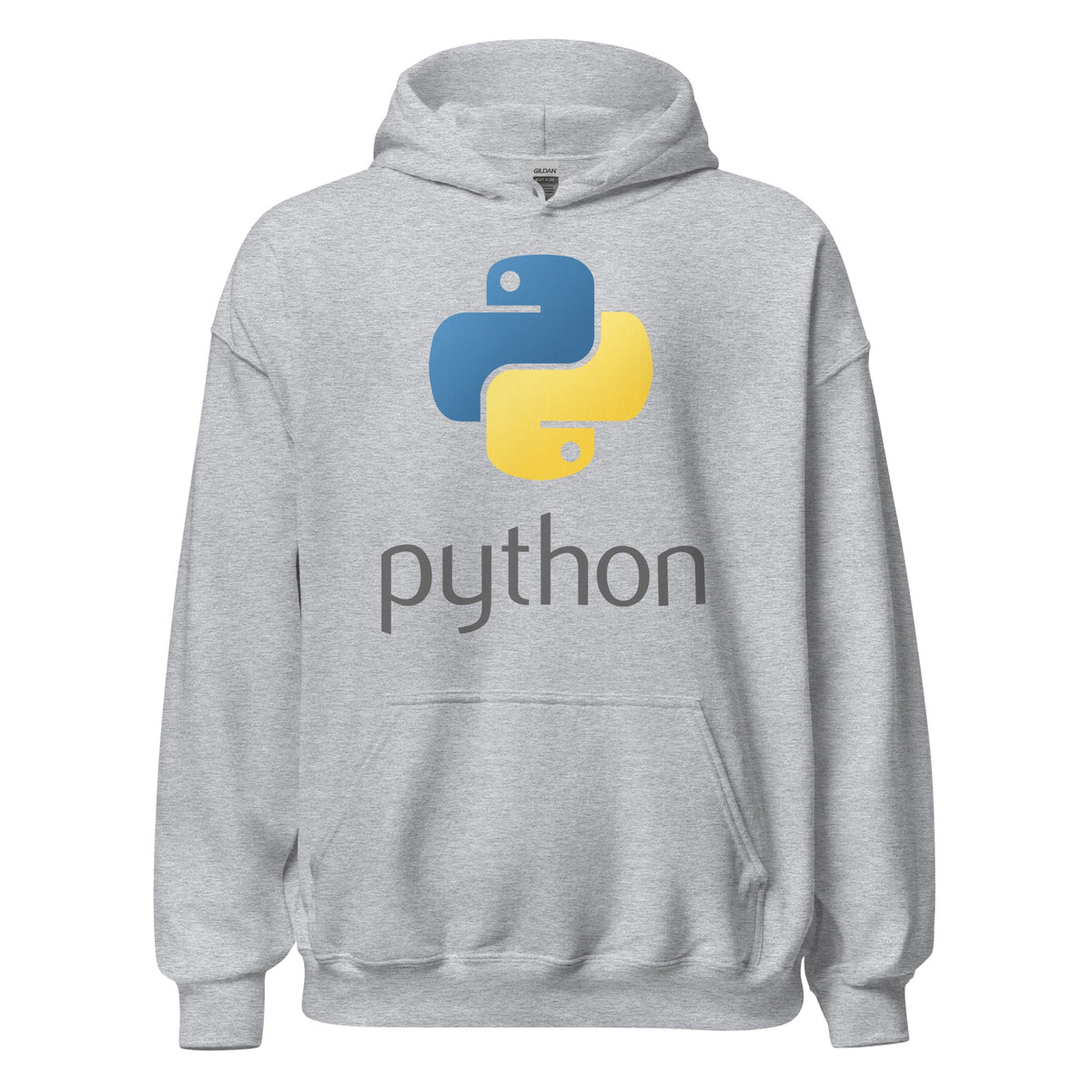 Image of the Python Stacked Logo Hoodie (unisex) Sport Grey / M.