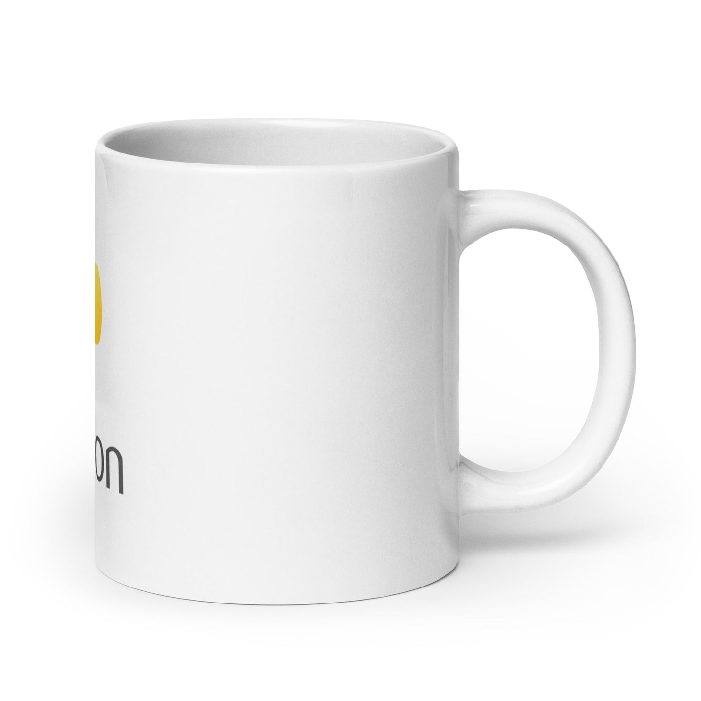 Image of the Python Stacked Logo White Glossy Mug.