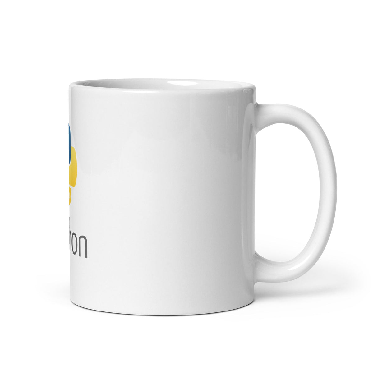 Image of the Python Stacked Logo White Glossy Mug.