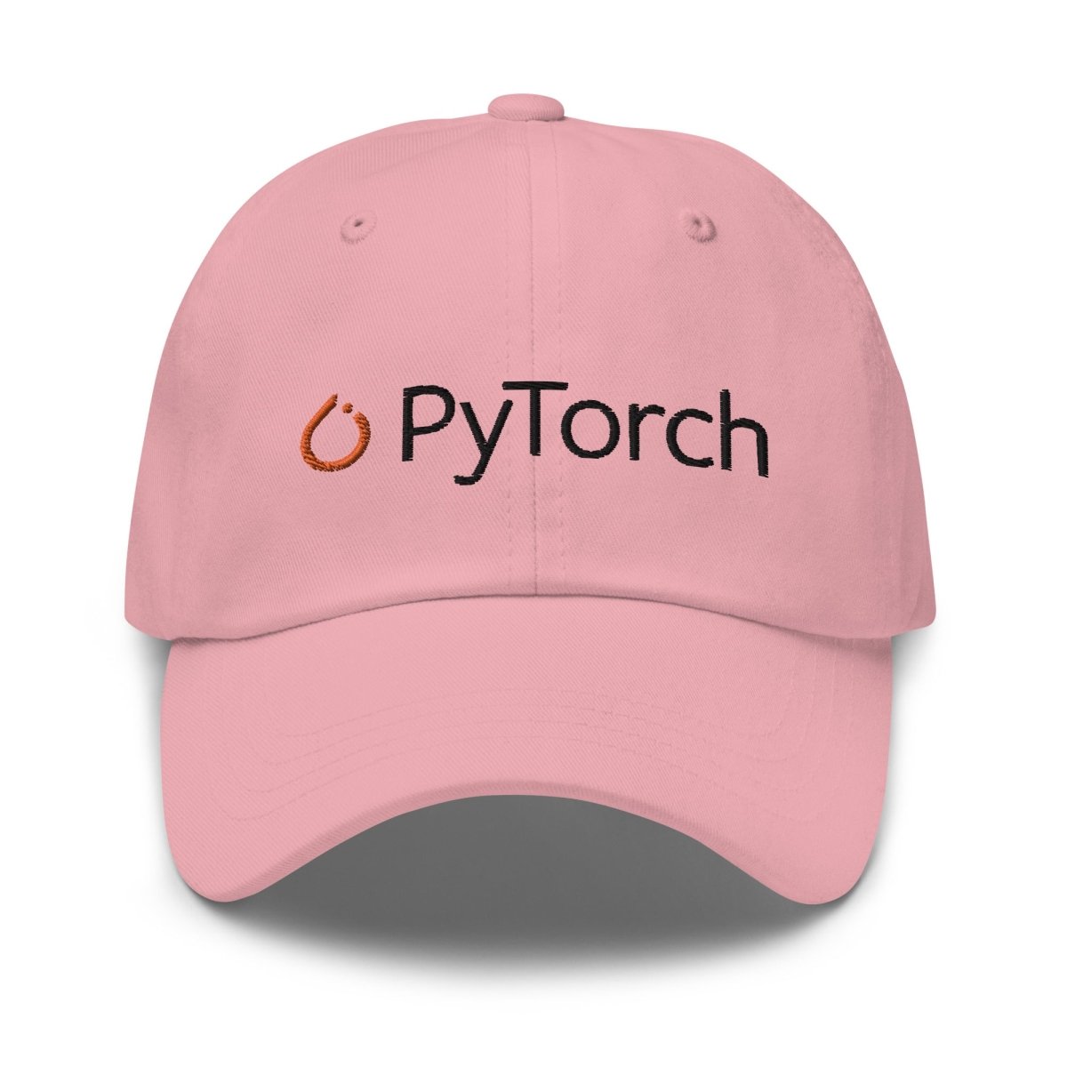 Image of the PyTorch Black Logo Cap Pink.