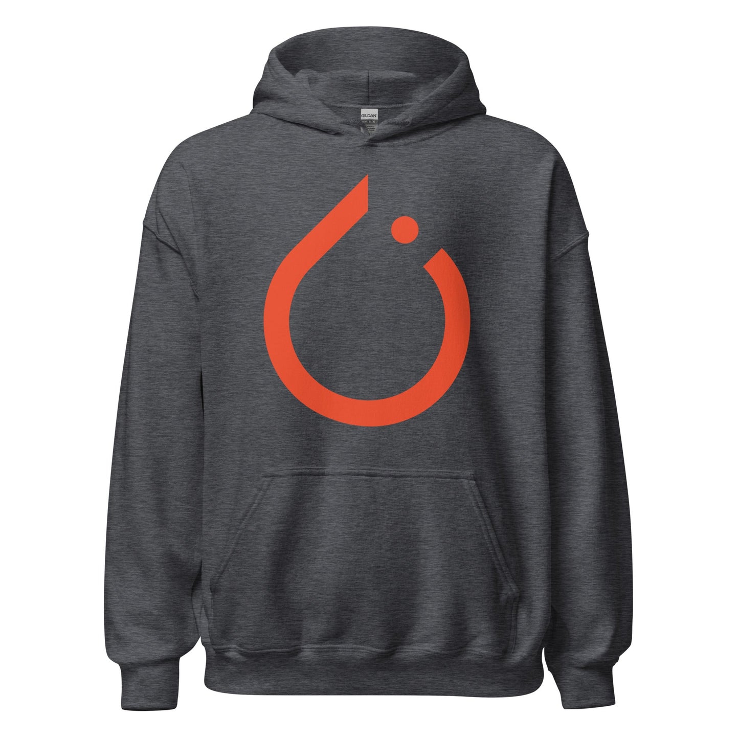 Product mockup photo of the PyTorch Hoodie (unisex) Dark Heather / M.