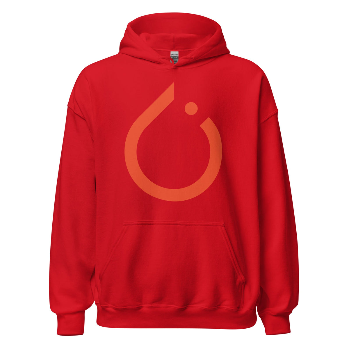Product mockup photo of the PyTorch Hoodie (unisex) Red / M.