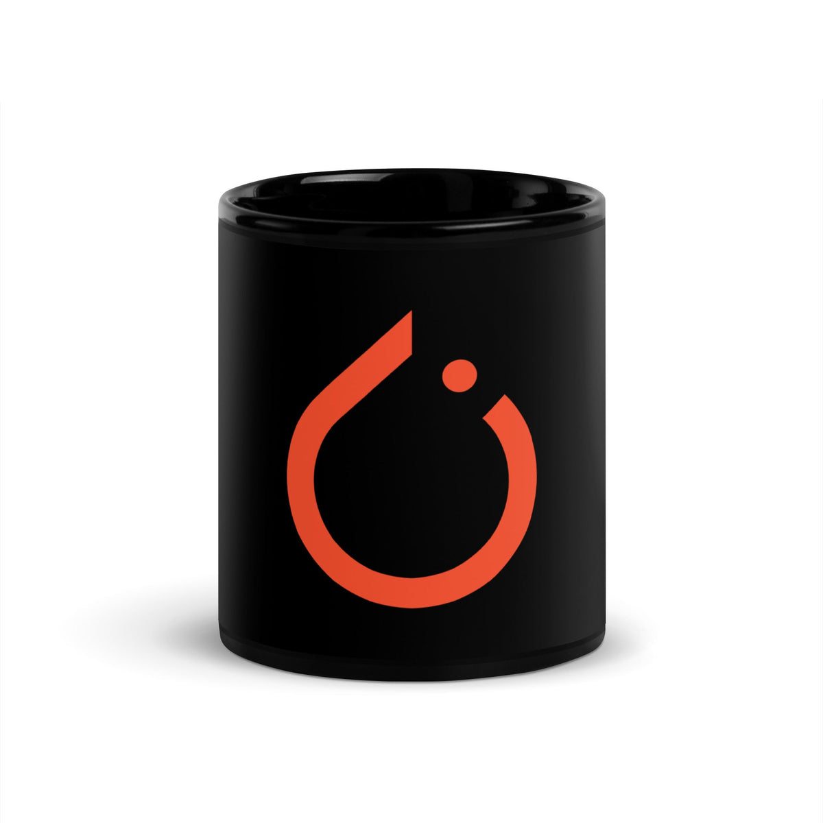 Image of the PyTorch Icon Black Glossy Mug 11 oz.