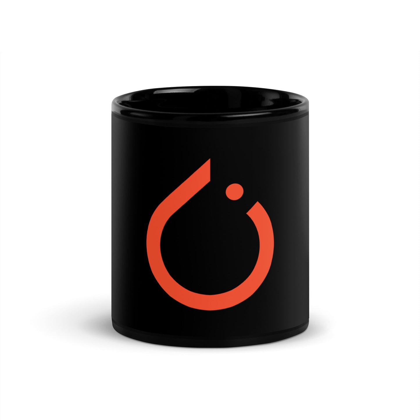 Image of the PyTorch Icon Black Glossy Mug 11 oz.