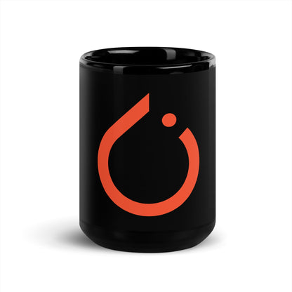 Image of the PyTorch Icon Black Glossy Mug 15 oz.