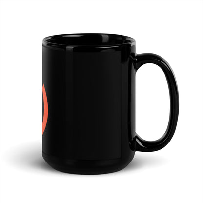 Image of the PyTorch Icon Black Glossy Mug.