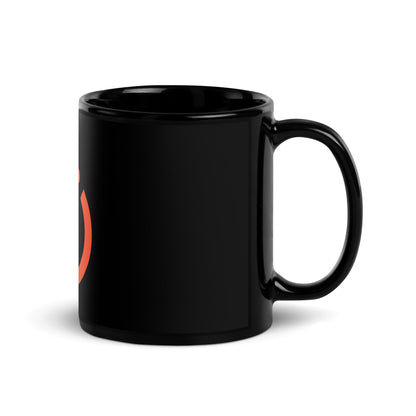 Image of the PyTorch Icon Black Glossy Mug.