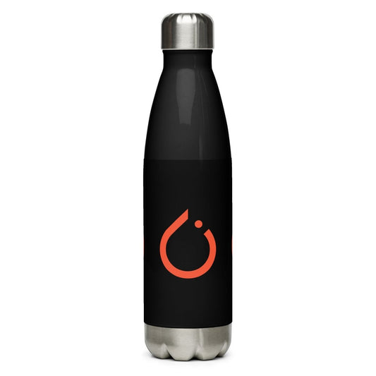 PyTorch Icon Black Stainless Steel Water Bottle - AI Store