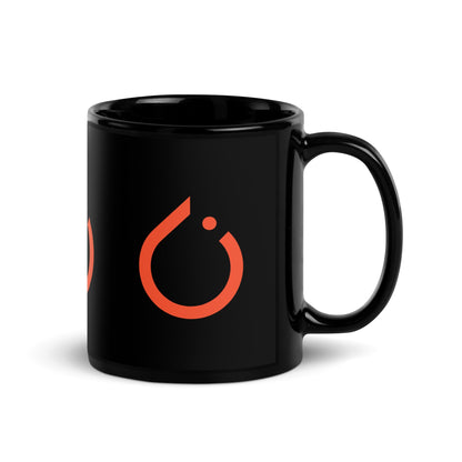 Image of the PyTorch Icons on Black Glossy Mug.
