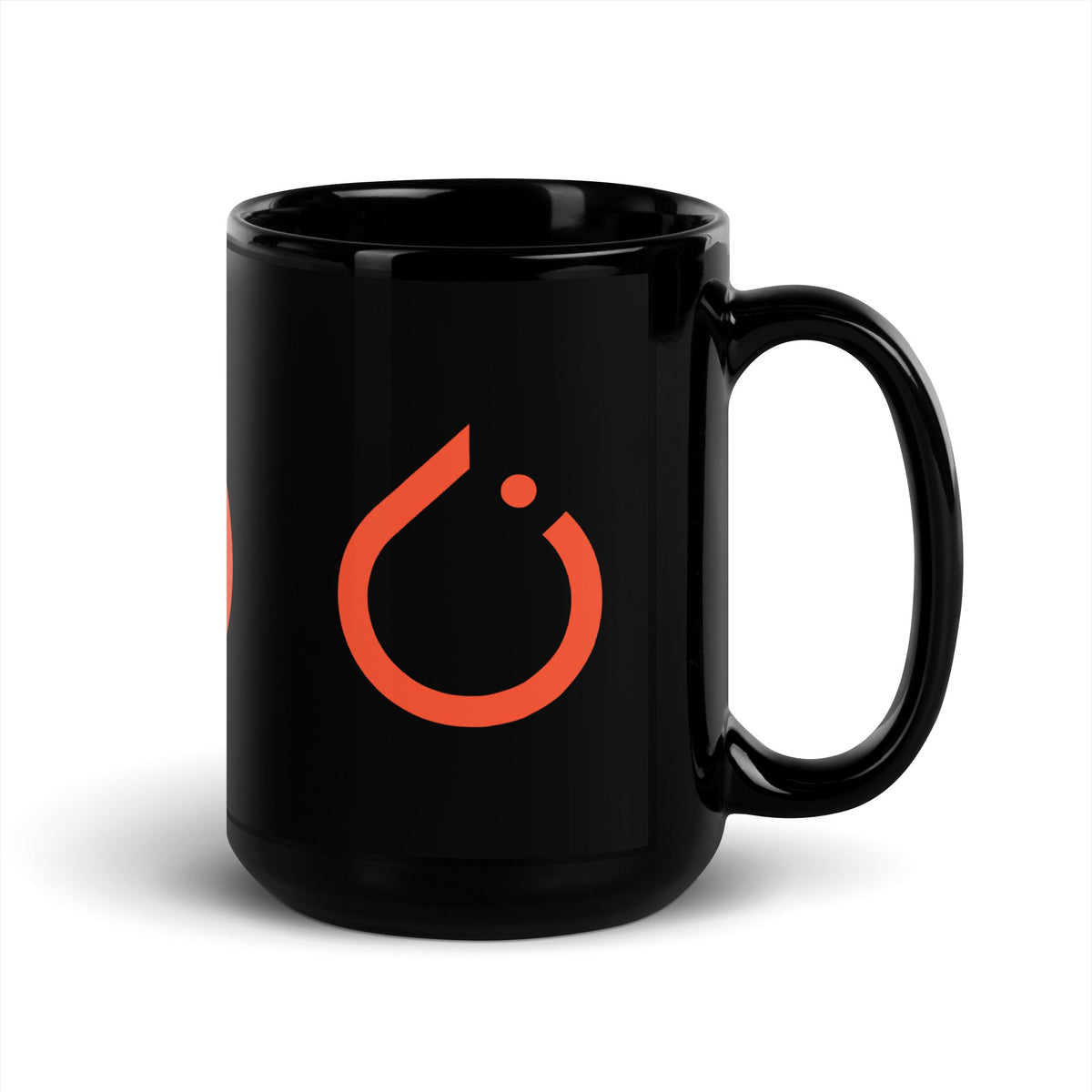 Image of the PyTorch Icons on Black Glossy Mug.