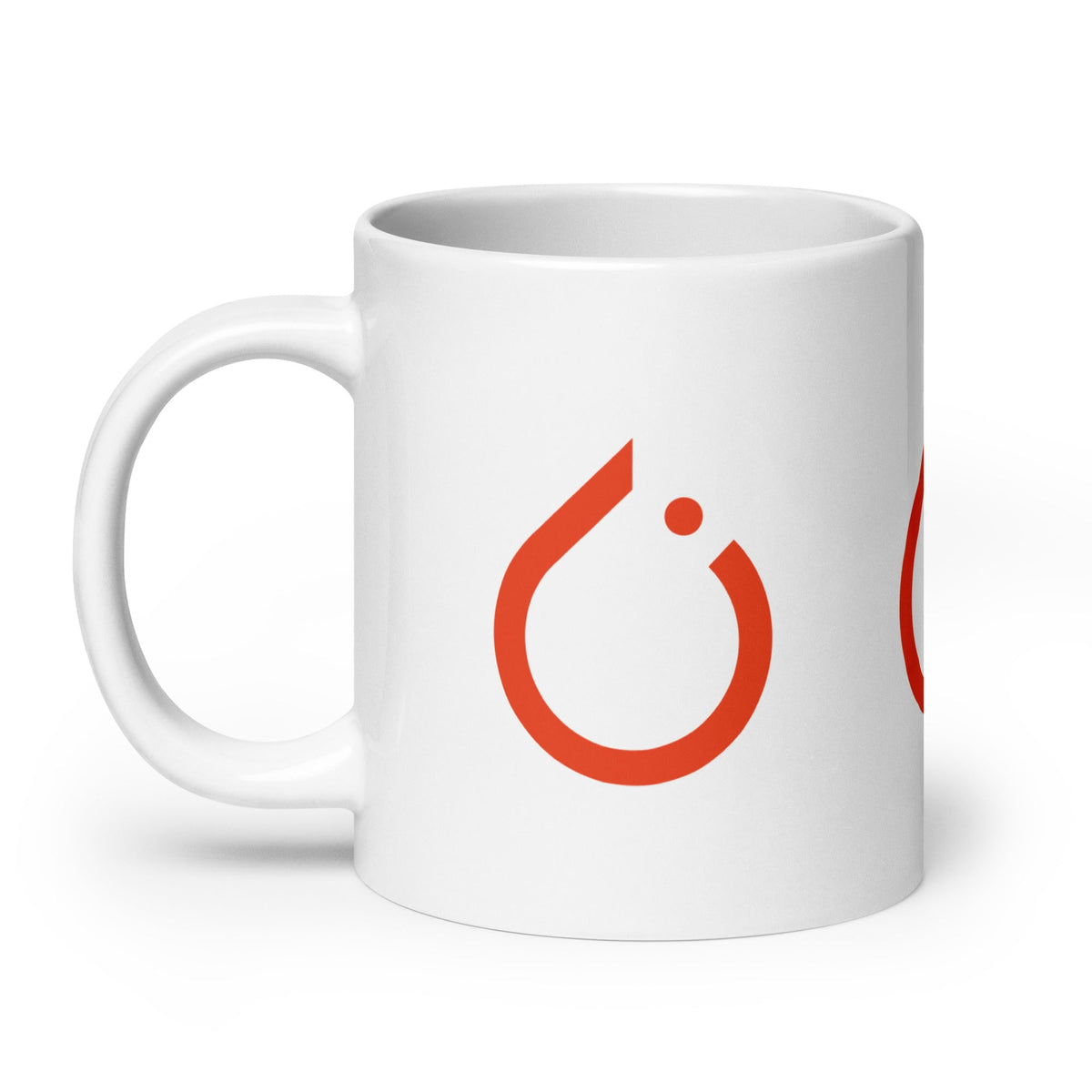 Image of the PyTorch Icons on White Glossy Mug.