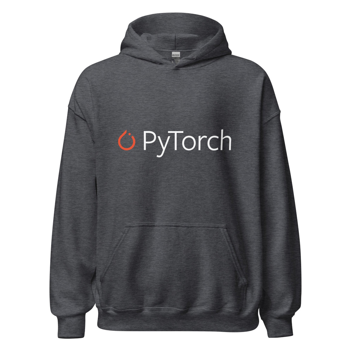 Image of the PyTorch Logo Hoodie (unisex) Dark Heather / M.