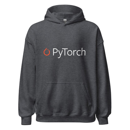 Image of the PyTorch Logo Hoodie (unisex) Dark Heather / M.