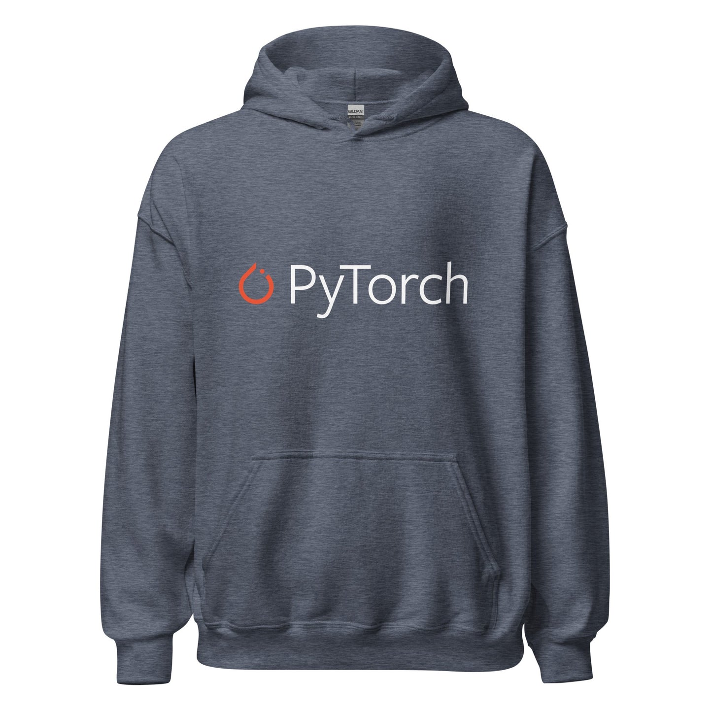 Image of the PyTorch Logo Hoodie (unisex) Heather Sport Dark Navy / M.