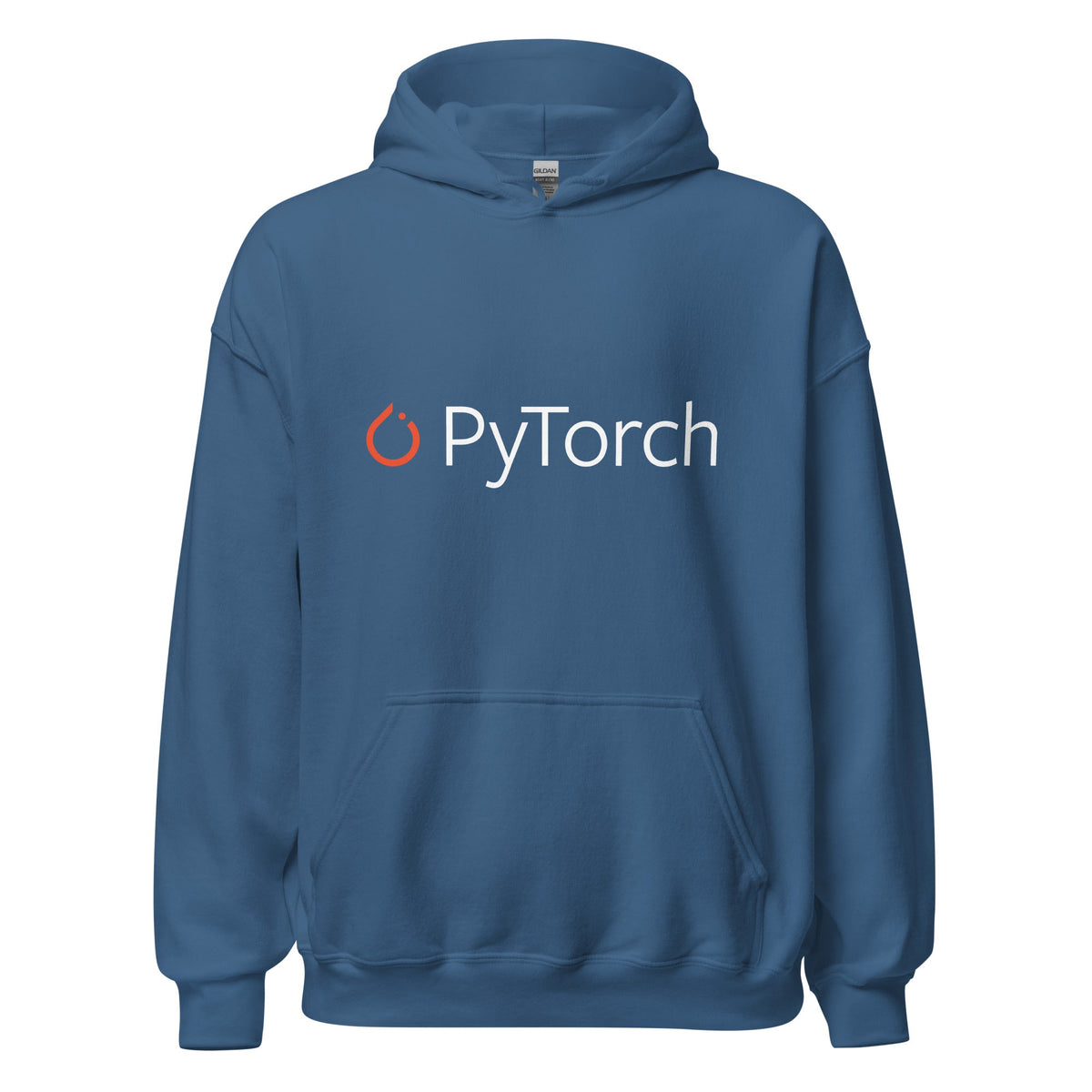 Image of the PyTorch Logo Hoodie (unisex) Indigo Blue / M.