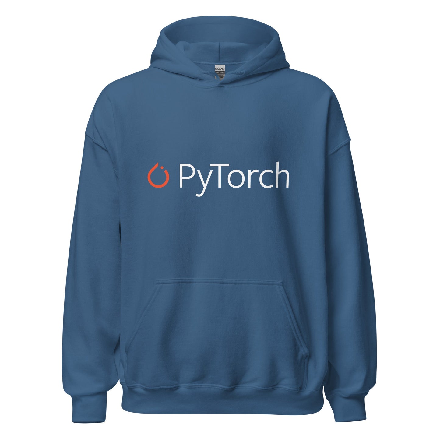 Image of the PyTorch Logo Hoodie (unisex) Indigo Blue / M.
