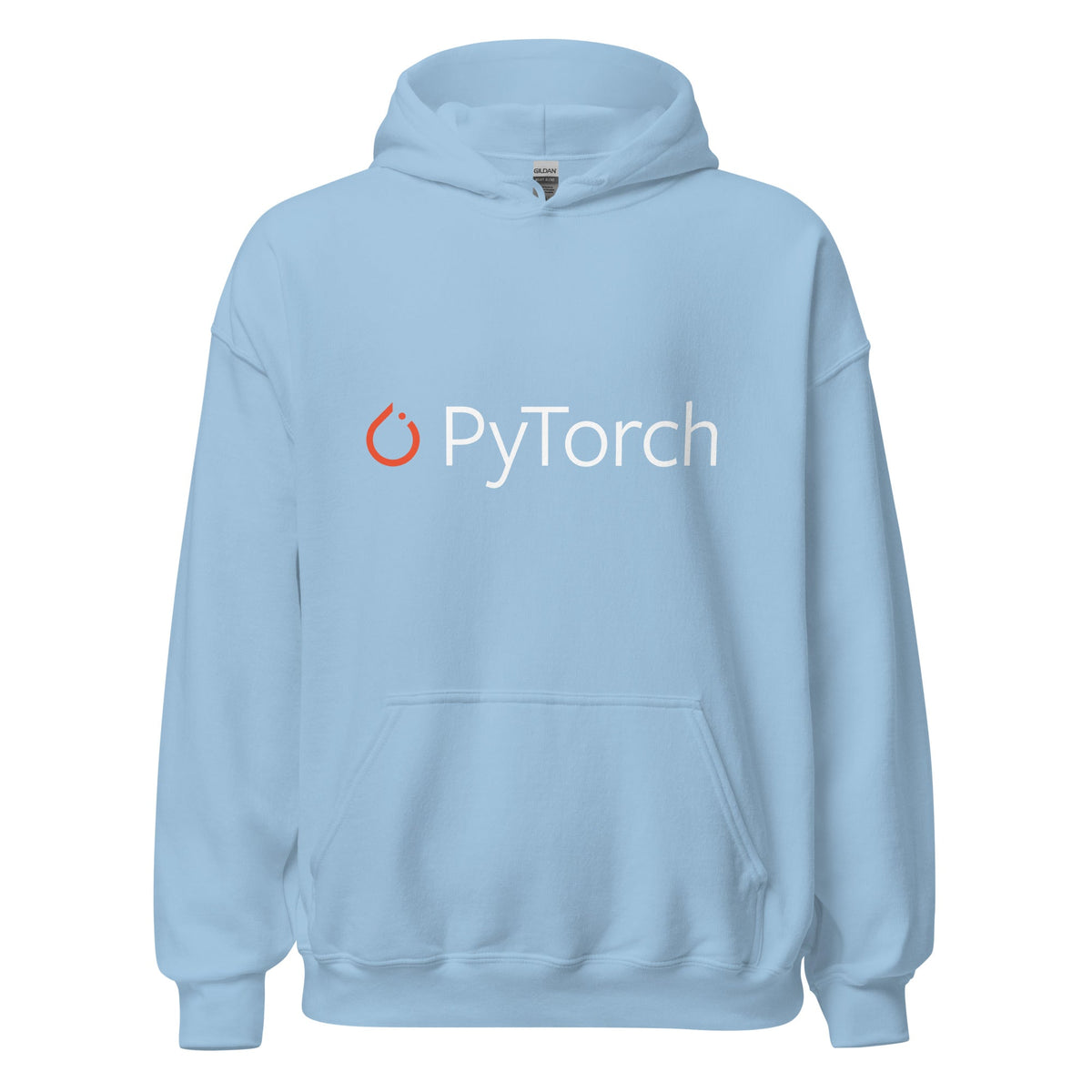 Image of the PyTorch Logo Hoodie (unisex) Light Blue / M.