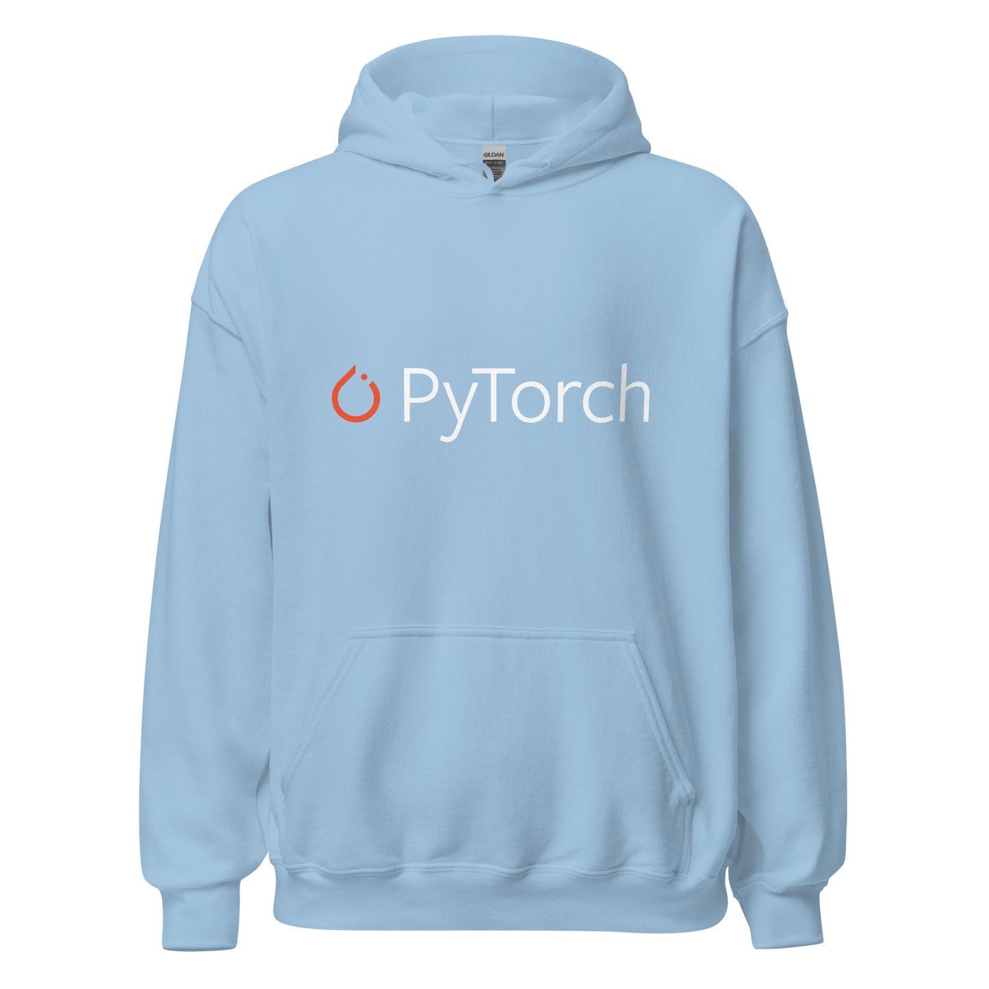 Image of the PyTorch Logo Hoodie (unisex) Light Blue / M.