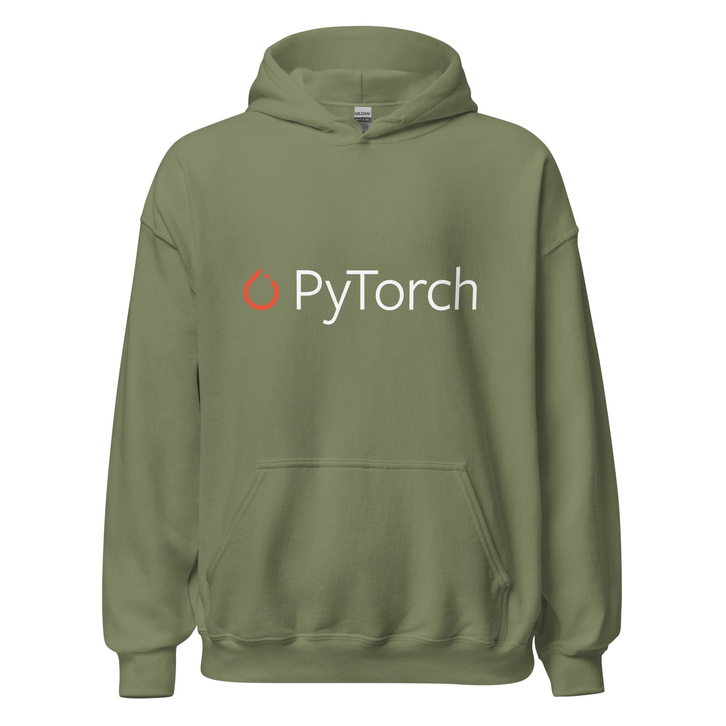Image of the PyTorch Logo Hoodie (unisex) Military Green / M.