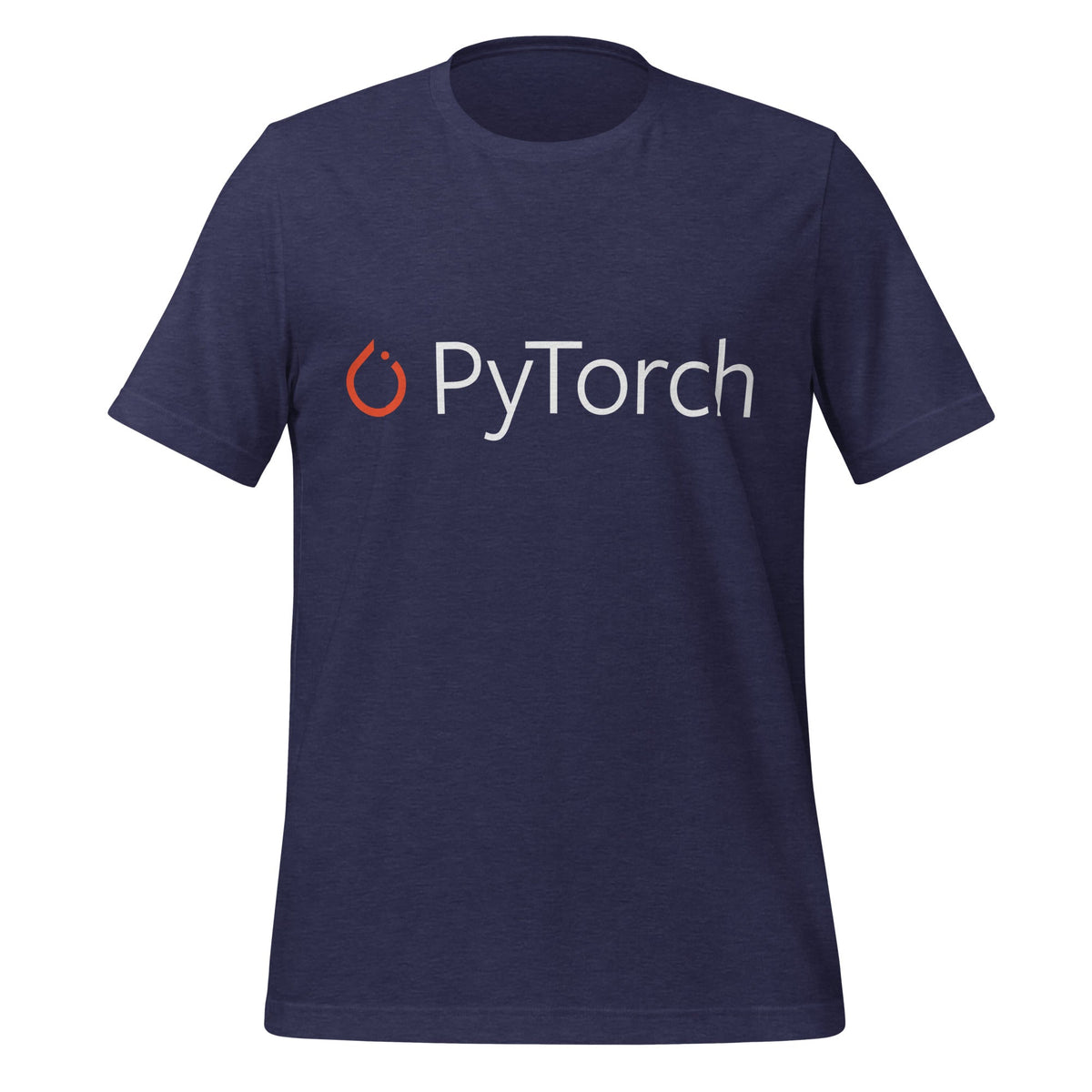 Image of the PyTorch Logo T-Shirt (unisex) Heather Midnight Navy / M.