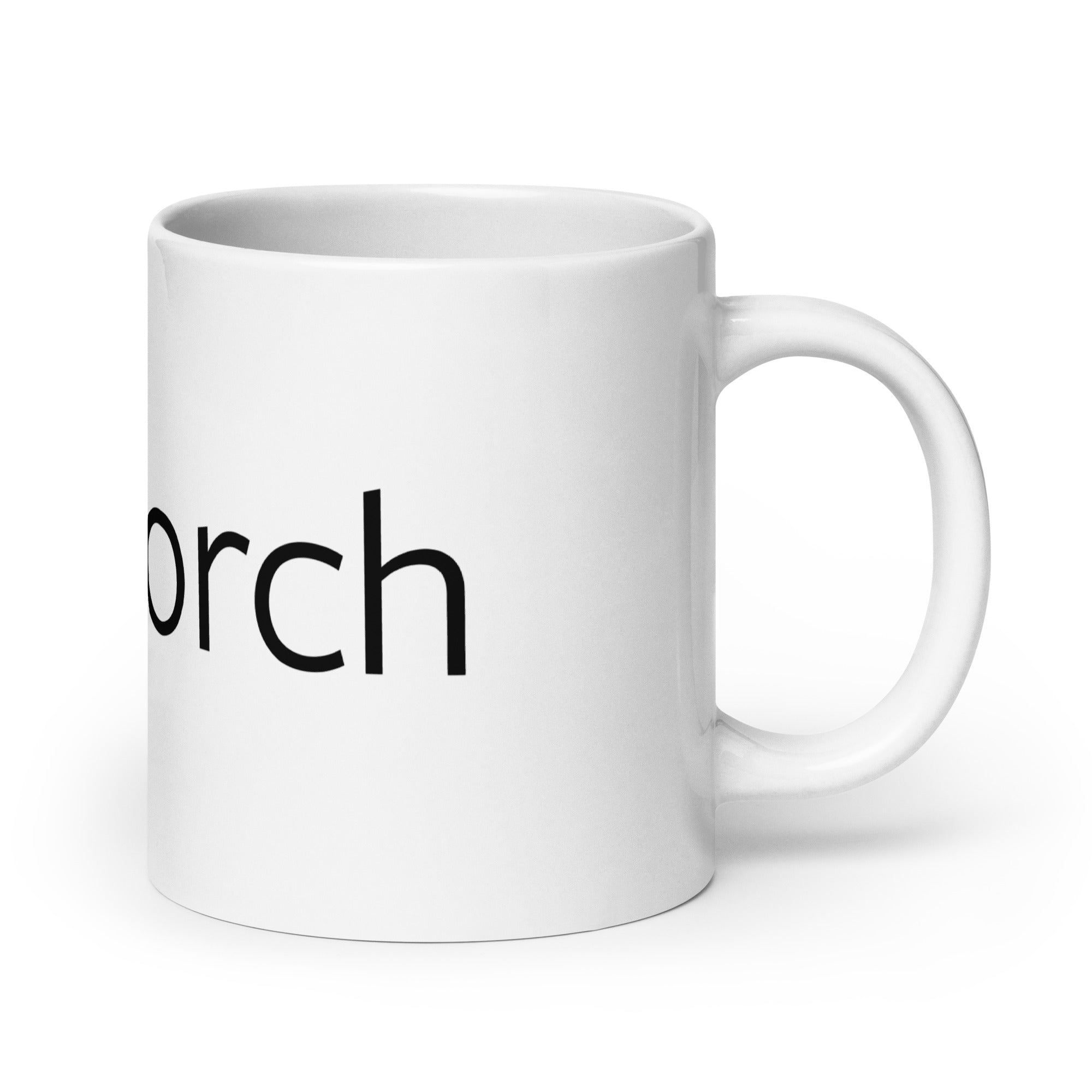 PyTorch Logo White Glossy Mug - AI Store