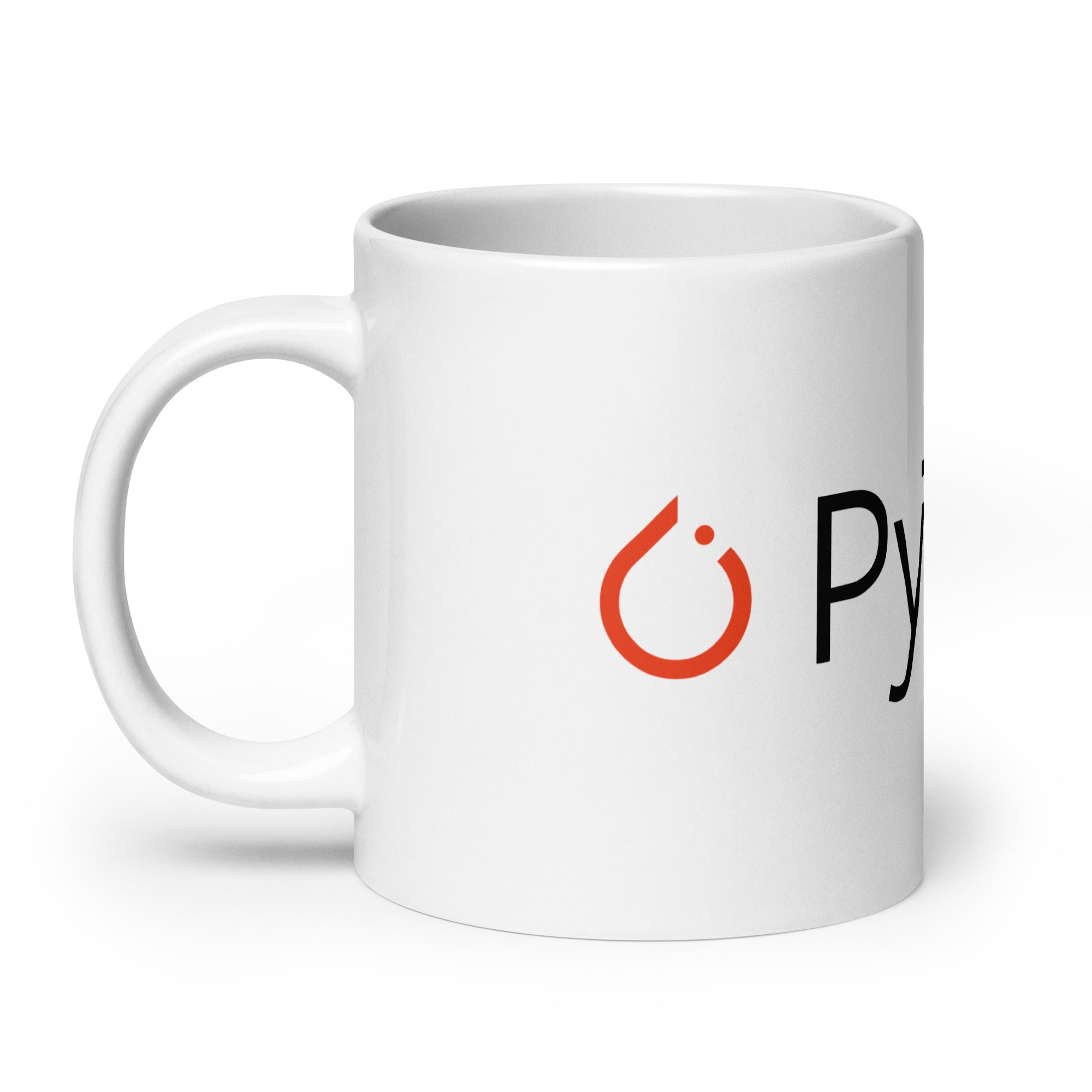 PyTorch Logo White Glossy Mug - AI Store