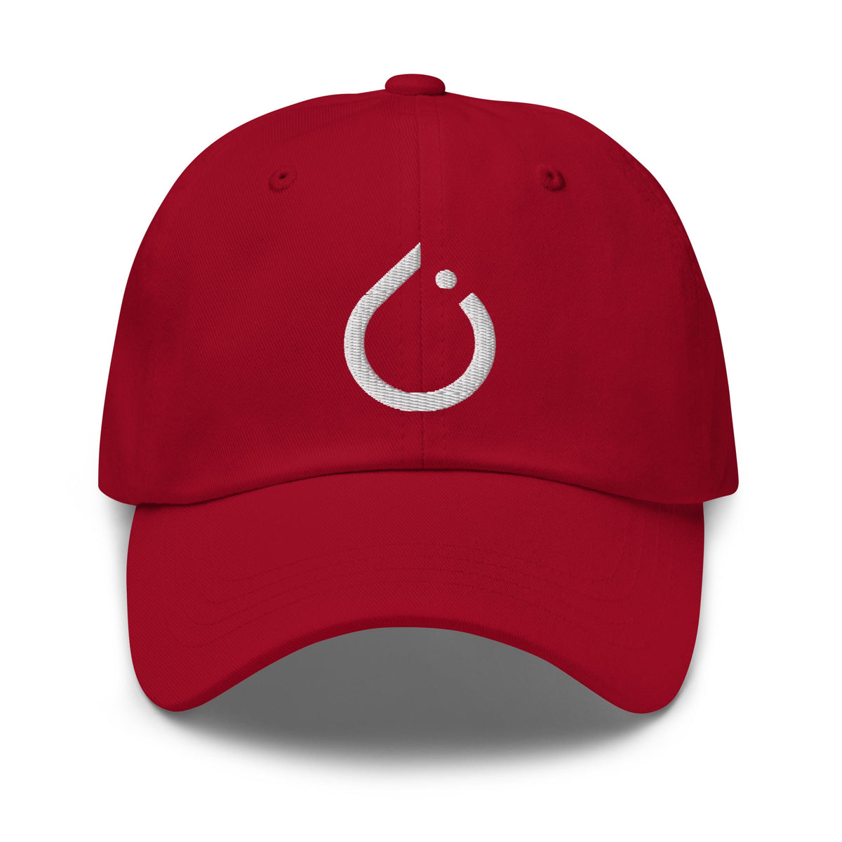Image of the PyTorch White Icon Cap Cranberry.